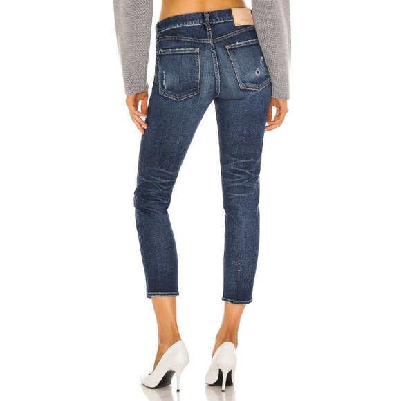 MOUSSY Vintage Lancaster Skinny Jeans in Dark Blue Denim - Picture 3 of 7